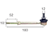 Surf 185 Replacement Front Sway Bar Link - Ball Joint Style