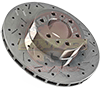 FJ Cruiser & Prado 150 Rear Brake Rotor Dimpled and Slotted