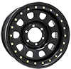 Steel Rim 16 x 8 PCD 6/139.7 Offset +12 Black D Window - Beadlock - Offroad Use Only