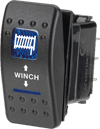 Illuminated On/Off/On Sealed Rocker Switch 12 Volt - Winch in/out