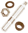 Toyota Super Metal Knuckle Stud With Cone Washer, Wave Washer And Nut